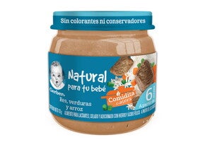 Res, verduras y arroz