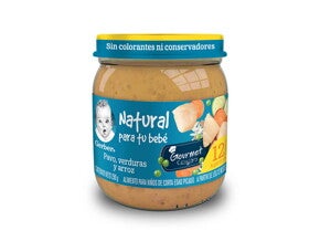 Pavo, verduras y pasta