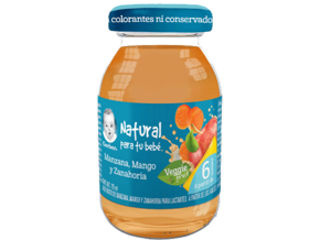 Jugo de manzana, mango y zanahoria