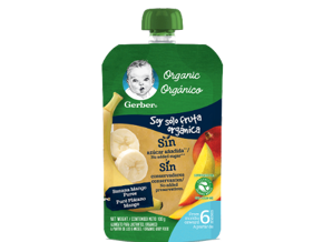 Puré de plátano y mango 