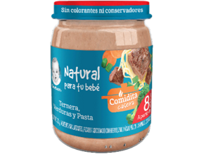 Ternera, verdura y pasta