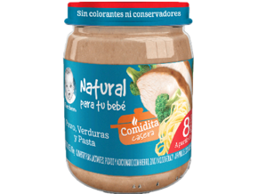 Pavo, verduras y pasta