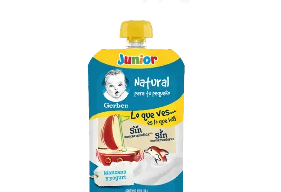 Manzana y yogurt