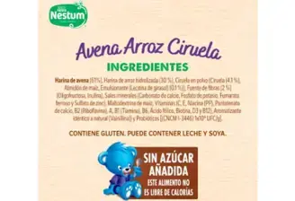 Cereal NESTUM® Avena Arroz y Ciruela