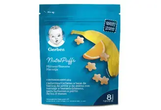 Snack de cereal GERBER® Puffs Banana Naranja