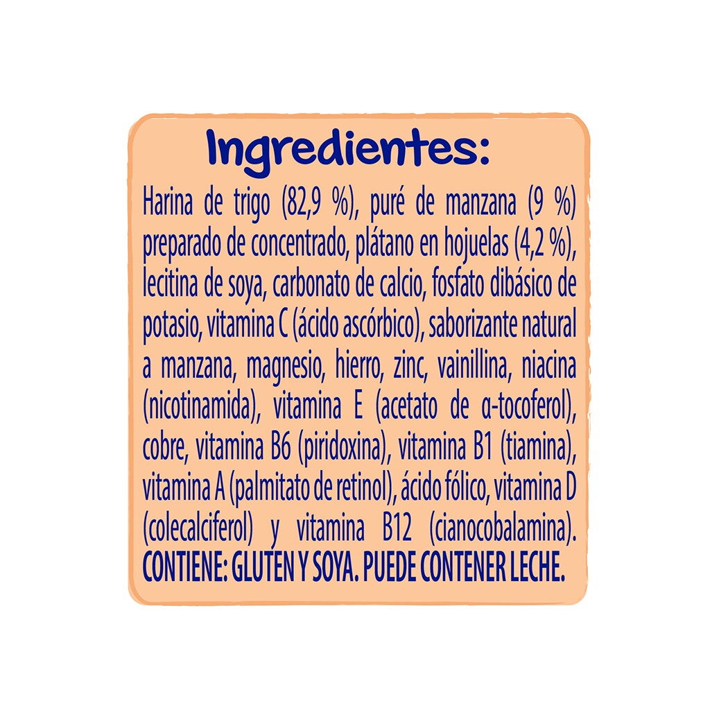 NESTUM Trigo, Manzana, Plátano Ingredientes