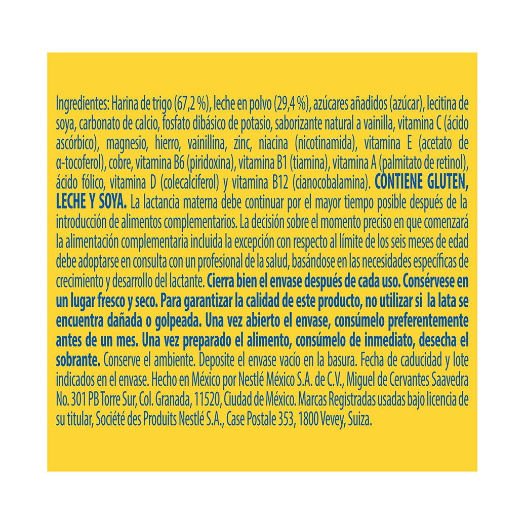 CERELAC Ingredientes