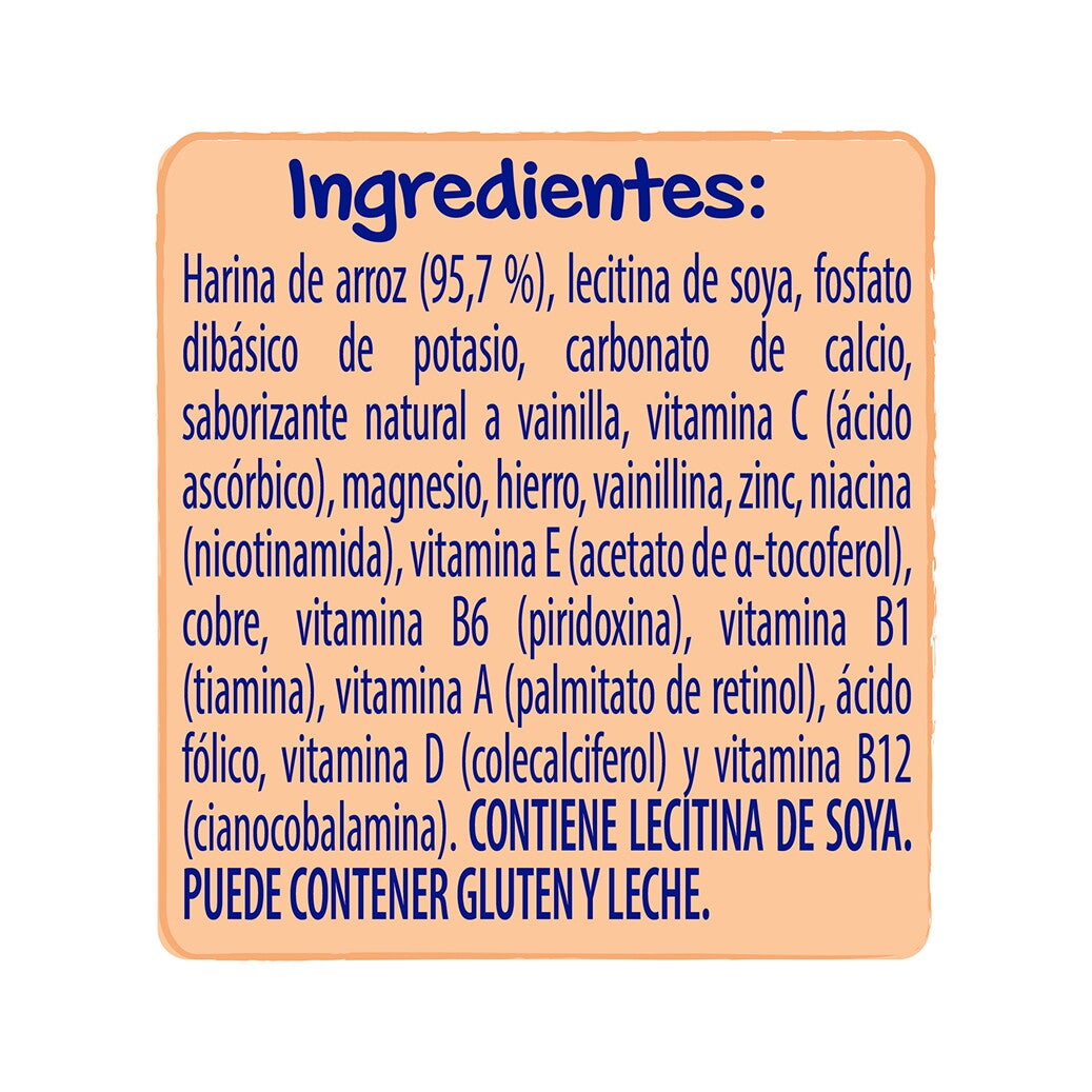 NESTUM Arroz Ingredientes