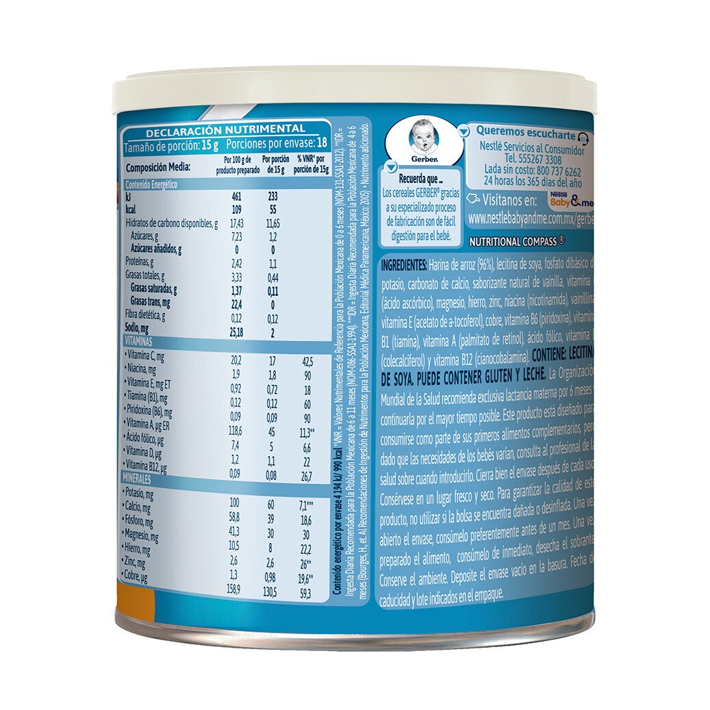 gerber cereal arroz