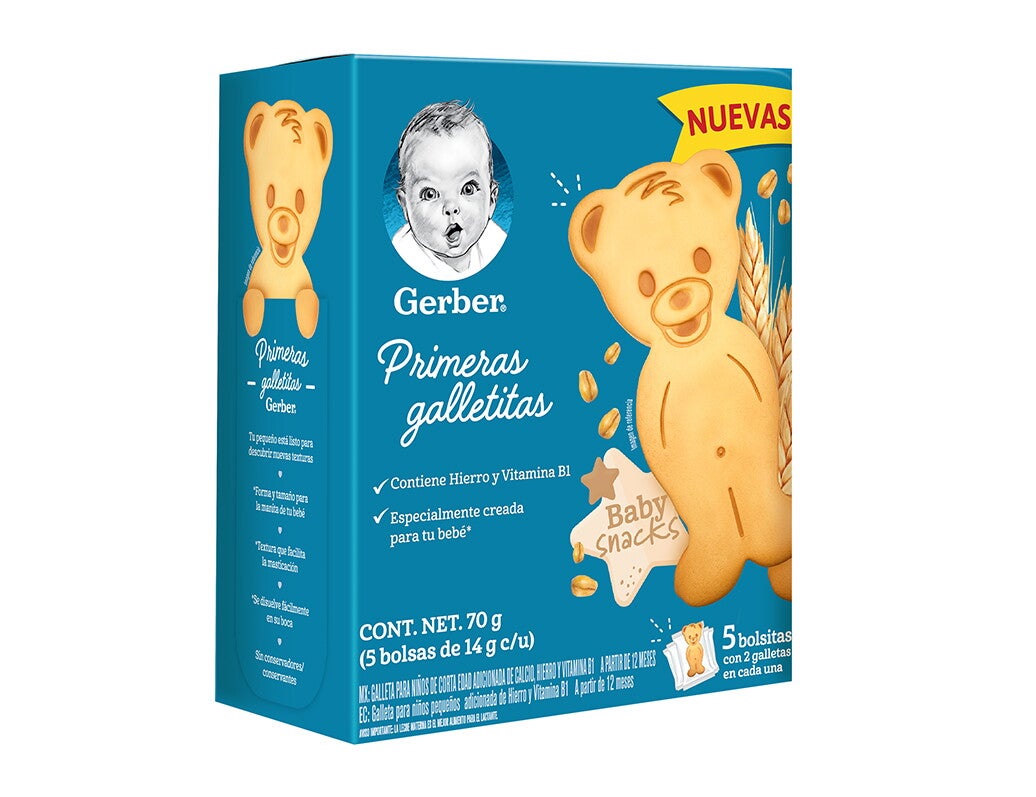 Gerber Snacks primeras galletitas, etapa 3