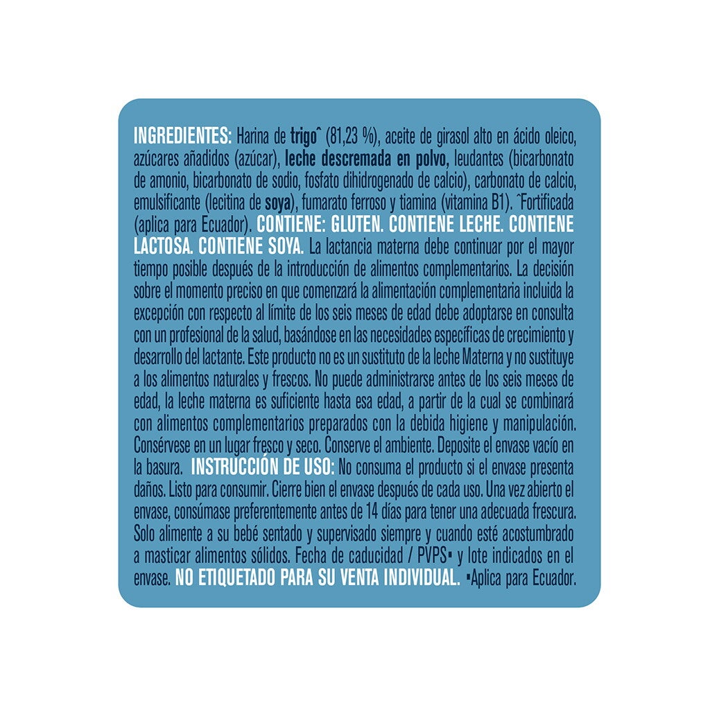 Gerber Snacks primeras galletitas, etapa 3 Ingredientes