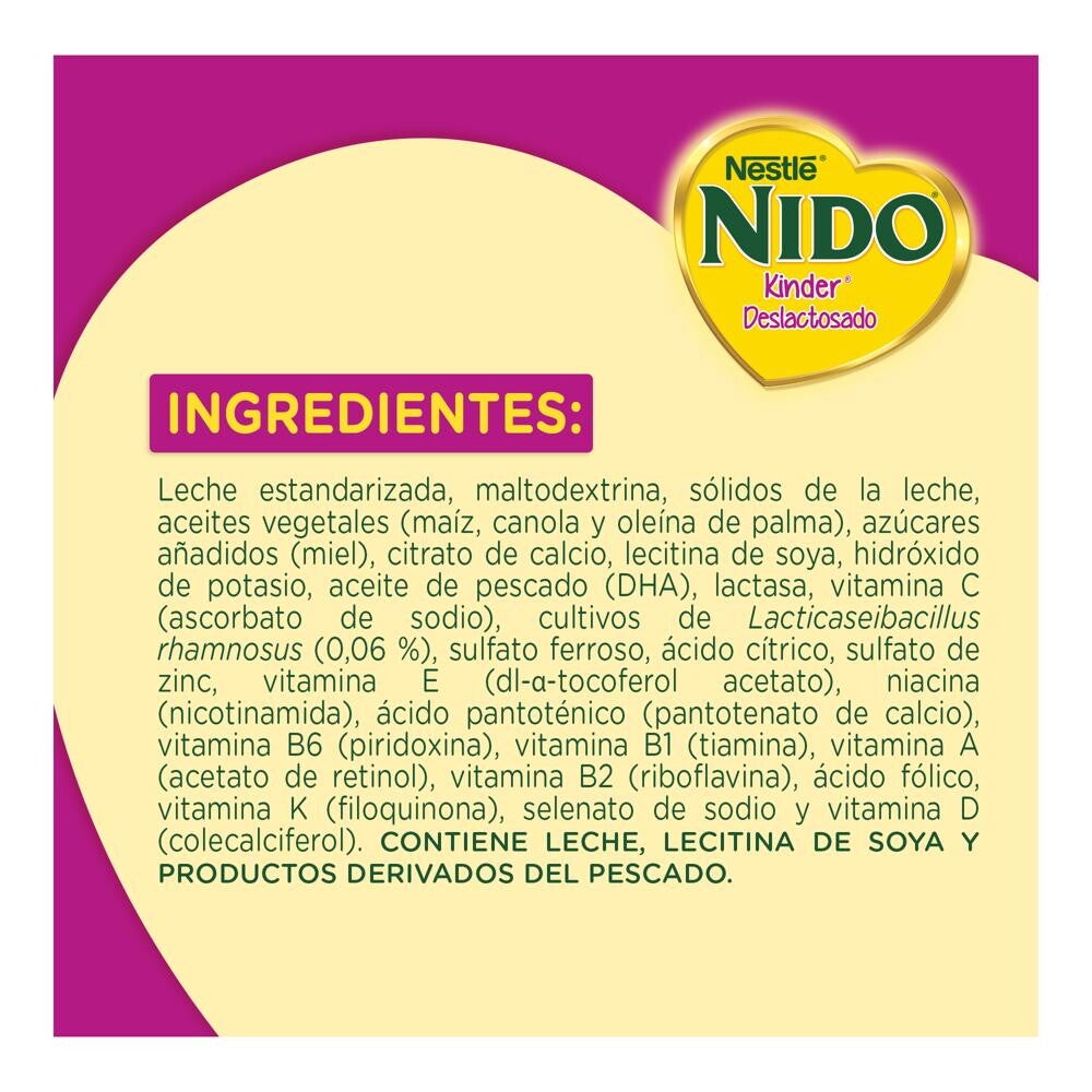 INGREDIENTES NIDO KINDER D
