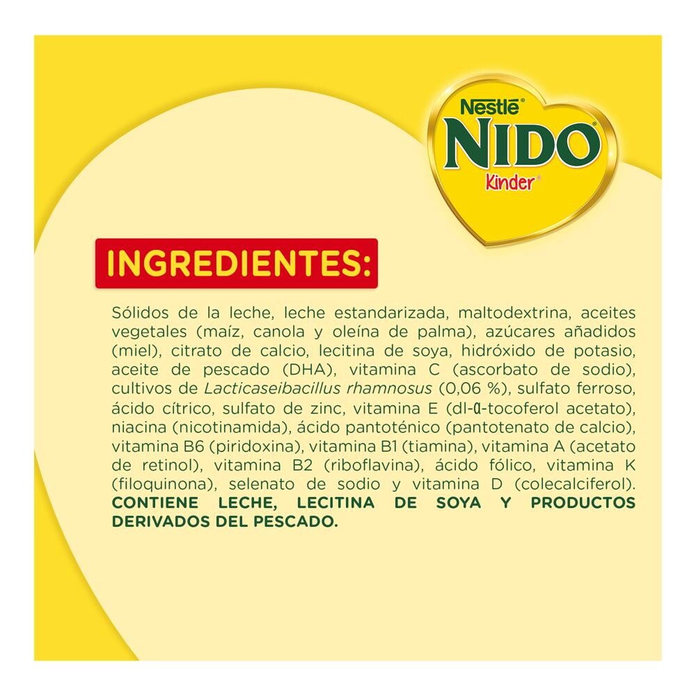 INGREDIENTES NIDO KINDER