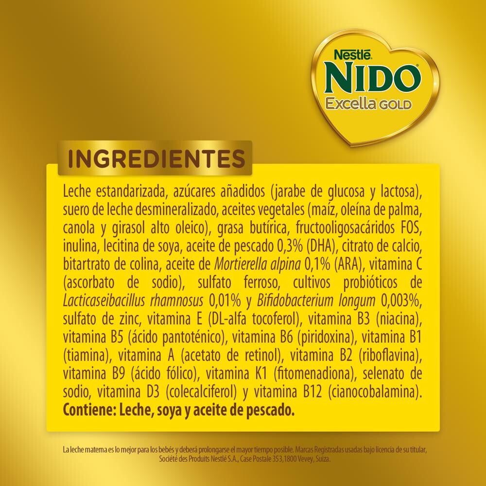 NIDO EXCELLA INGREDIENTES