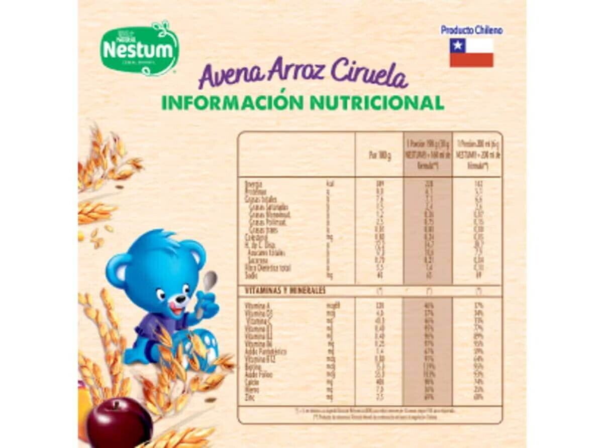 Cereal NESTUM® Avena Arroz y Ciruela