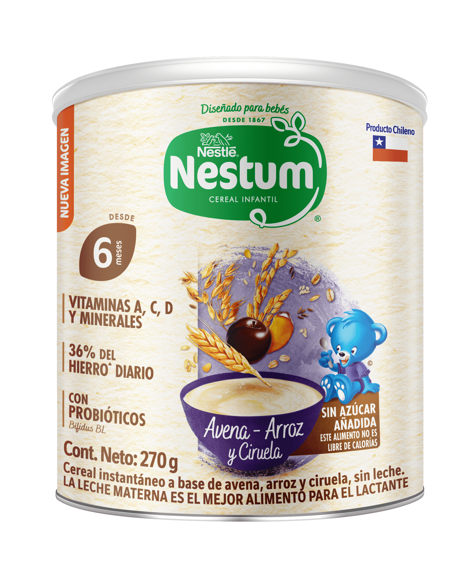 Cereal NESTUM® Avena Arroz y Ciruela