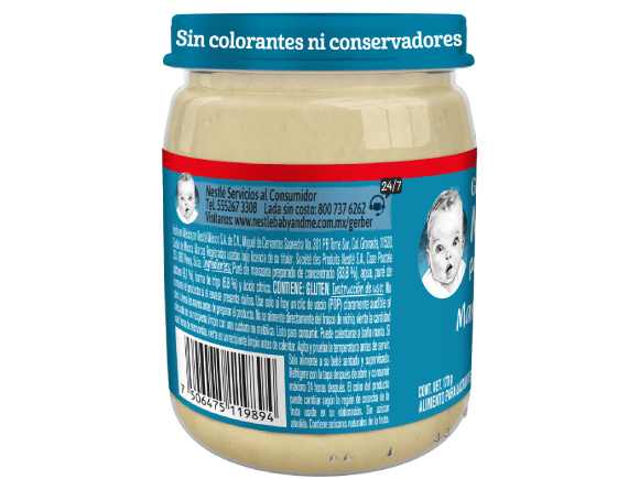Gerber® Papilla Manzana, Plátano y Trigo Etapa 3