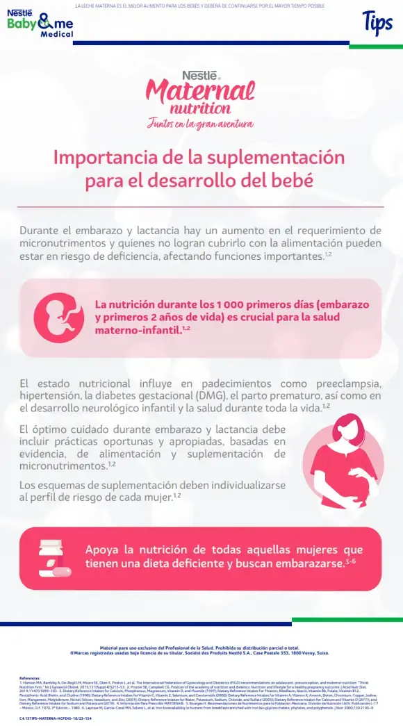 Suplementación para el desarrollo del bebé